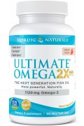 Nordic Naturals Ultimate Omega 2X Mini, 1120 mg małe miękkie kapsułki truskawka - 60 miękkich kapsułek