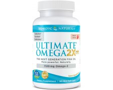 Nordic Naturals Ultimate Omega 2X Mini, 1120 mg małe miękkie kapsułki truskawka