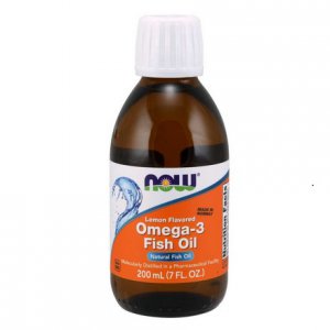 NOW FOODS Omega-3 Fish Oli Liquid Lemon 200ml