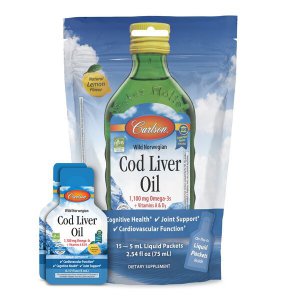 Carlson Labs Wild Norwegian Cod Liver Oil, 1100mg Natural olej z wątroby dzikiego dorsza