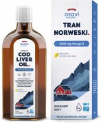 Osavi Tran Norweski (Marine), 1000mg Omega 3 (Cytryna) - 250 ml.
