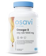 OSAVI Omega-3 Olej Rybi, 1000mg (Naturalny smak) - 120 kapsułek
