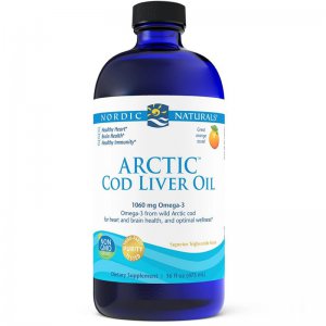 Nordic Naturals Arctic Cod Liver Oil - Tran 1060mg smak pomarańczowy 473ml