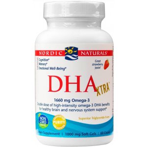 Nordic Naturals DHA Xtra, 1660mg Truskawka