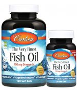 Carlson Labs The Very Finest Fish Oil - 700mg Omega-3s Omega 3 z dzikich norweskich ryb - 120 kapsułek + 30 kapsułek