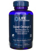 Life Extension Super Omega-3 EPA / DHA z Lignanami Sezamowymi i ekstraktem z Oliwek - 120 miękkich kapsułek