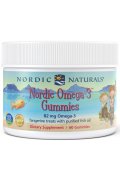 Nordic Omega-3 Gummies, 82mg Tangerine Treats - mandarynka - 60 żelek