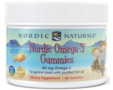 Nordic Omega-3 Gummies, 82mg Tangerine Treats - mandarynka