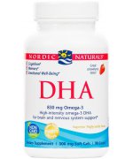 NORDIC NATURALS DHA, 830mg truskawka - 180 kapsułek