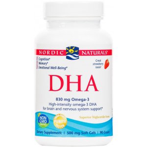 NORDIC NATURALS DHA, 830mg truskawka