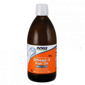 NOW Omega-3 Fish Oil Liquid Lemon 500ml