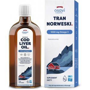 Osavi Tran Norweski (Marine), 1000mg Omega 3 (Naturalny smak)