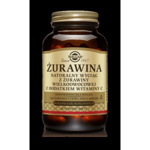 Solgar Żurawina - ekstrakt 400 mg z dodatkiem witaminy C