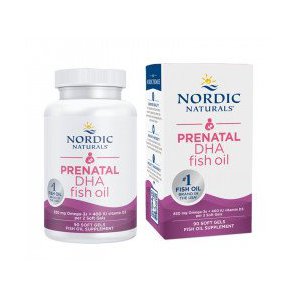 Nordic Naturals Prenatal DHA, 830mg Omega-3 + 400 IU D3 naturalny