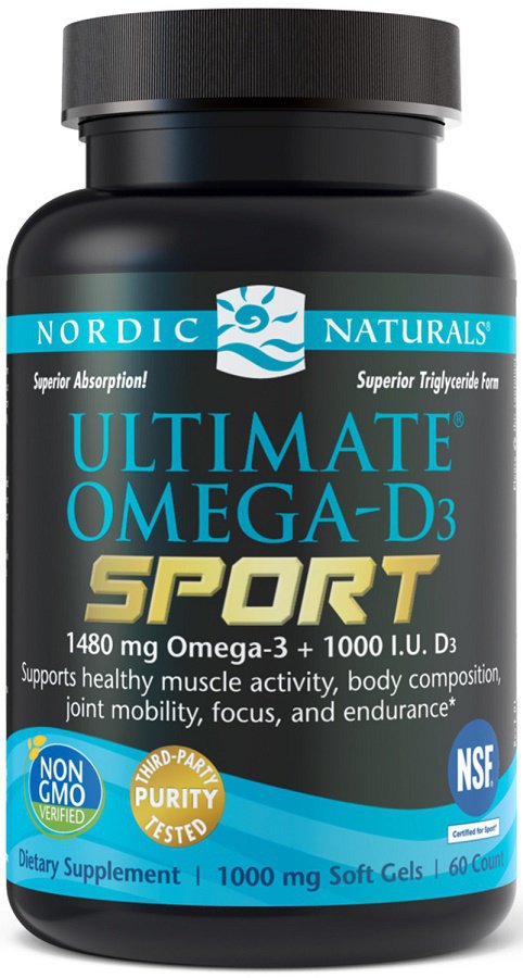 Nordic Naturals Ultimate Omega D3 Sport 1480mg Cytryna Kwasy