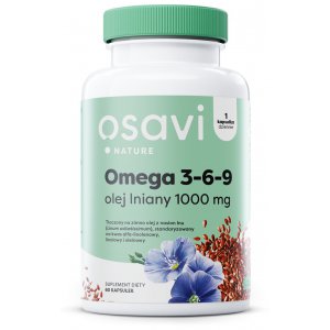 Osavi Omega 3-6-9 Olej Lniany, 1000mg