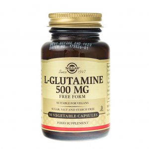 Solgar L-Glutamina 500 mg (bez glutenu) 50 kapsułek