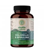 Ekolife Natura Ekologiczna Chlorella & Spirulina - 240 tabletek