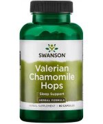 Swanson Full Spectrum Valerian, Chamomile & Hops - 60 kapsułek
