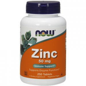 NOW FOODS Glukonian cynku 50mg