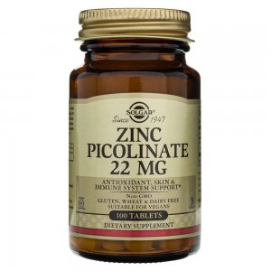 Solgar Cynk Pikolinian 22 mg - 100 tabletek