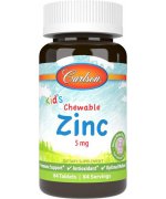 Carlson Labs Kid's Chewable Zinc, Natural Mixed Berry Cynk - 84 tabletek do ssania 