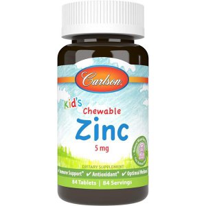 Carlson Labs Kid's Chewable Zinc, Natural Mixed Berry Cynk