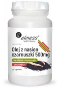 Aliness Olej z nasion czarnuszki 2% 500 mg - 120 kapsułek