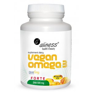 Aliness Vegan Omega 3 FORTE DHA 500 mg 