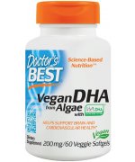 Doctor's Best Wegańskie DHA z alg 200mg - 60 kapsułek