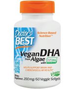 Doctor's Best Wegańskie DHA z alg 200mg  - 60 kapsułek