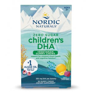 Nordic Naturals Children's DHA Vegetarian Gummy Chews, 250mg DHA dla dziecka - cytryna i marakuia