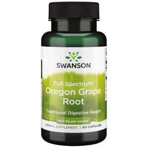 Swanson Full Spectrum Oregon Grape Root, 400mg niestrawność/trawienie