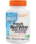 DOCTOR'S BEST French Red Wine Grape Extract with Biovin (czerwone wino) 60mg - 90 kapsułek