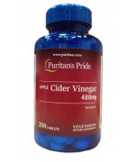 Puritan's Pride Apple Cider Vinegar, 480mg Ocet jabłkowy - 200 tabletek