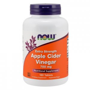 NOW FOODS Apple Cider (Ocet jabłkowy) Extra Strength 750mg