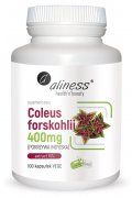 Aliness  Coleus forskohlii 10% 400mg (pokrzywa indyjska) VEGE - 100 kapsułek