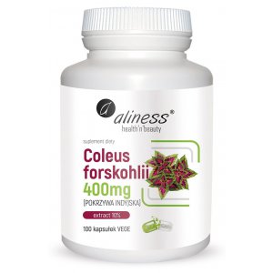 Aliness Coleus forskohlii 10% 400mg (pokrzywa indyjska) VEGE