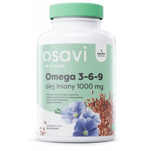 Osavi Omega 3-6-9 Olej Lniany, 1000mg