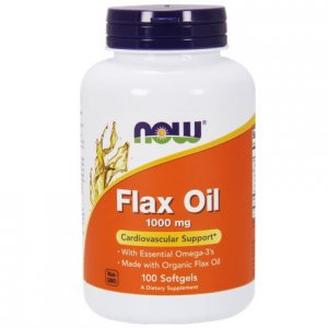 NOW FOODS Flax Oil (Olej lniany) 1000mg