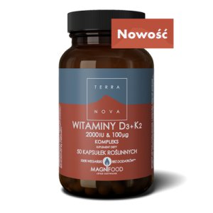 TERRANOVA WITAMINY D3 + K2, 2000 IU + 100 MCG KOMPLEKS