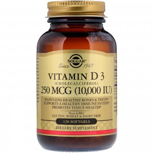 Solgar witamina D3 250 mcg (10,000 Iu) 