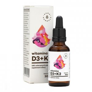 AURA HERBALS Witamina D3 (2000IU)+ K2 MK7 30ml krople