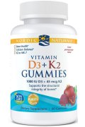 Nordic Naturals Witamina D3 + K2 Gummies, 60 żelek o smaku granatu - 60 żelek