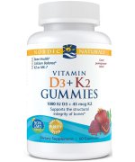 Nordic Naturals Witamina D3 + K2 Gummies, 60 żelek o smaku granatu - 60 żelek