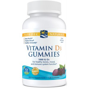 Nordic Naturals Witamina D3 Gummies, 1000 IU owoce leśne