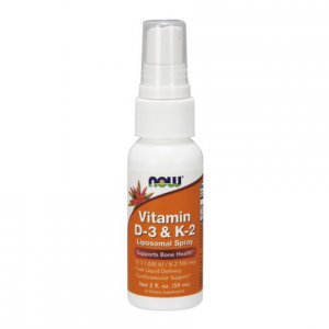 Now Foods liposomalna witamina D-3/K-2 (1000IU/100 g) spray 59 ml