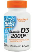 Doctor's Best witamina D3 2000 IU - 180 kapsułek
