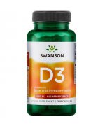 SWANSON Witamina D-3 2000IU - 250 kapsułek