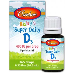 Carlson Labs Baby's Super Daily D3, 400 IU Witamina D3 krople dla dzieci